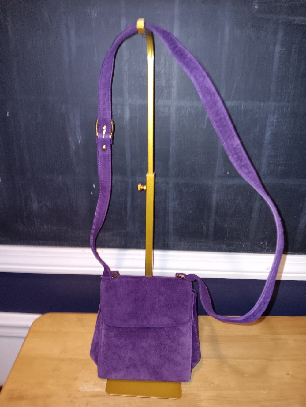 Talbots Purple Suede Crossbody Bag